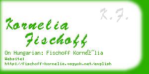 kornelia fischoff business card